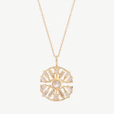 Solene Necklace in Topaz + Moonstone