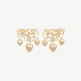 Kardia Triple Heart Earrings - Ready to Ship