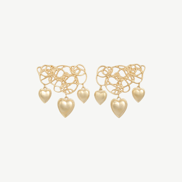 Kardia Triple Heart Earrings