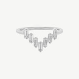 Chevron Ring in Topaz