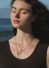 Frida Necklace in Moonstone + Topaz