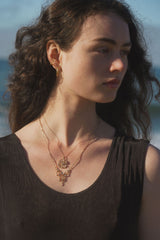 Frida Necklace in Moonstone + Topaz