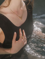 Frida Necklace in Moonstone + Topaz