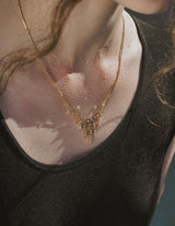 Frida Necklace in Moonstone + Topaz