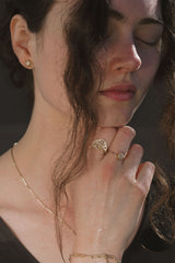 Sunny Ring in Moonstone + Topaz