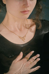 Frida Necklace in Moonstone + Topaz