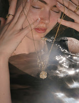 Solene Necklace in Topaz + Moonstone