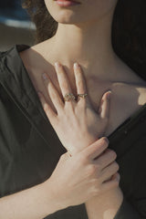 Sunny Ring in Moonstone + Topaz