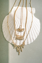 Frida Necklace in Moonstone + Topaz