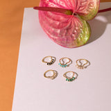 Eyelash Ring in Black Onyx