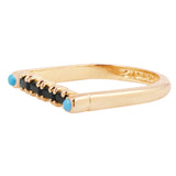 Cha Cha Ring in Black Onyx + Turquoise