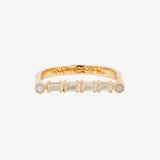 Cha Cha Ring in Moonstone + Pink Opal