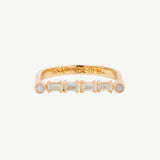 Cha Cha Ring in Moonstone + Pink Opal