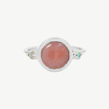 Hidden Star Ring in Pink Opal + Opal