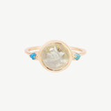 Hidden Star Ring in Moonstone + Turquoise