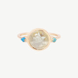 Hidden Star Ring in Moonstone + Turquoise