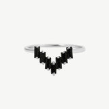Chevron Ring in Black Onyx