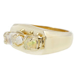Chunky Signet in Moonstone and Opal