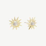 Starburst Studs in Moonstone - Ready to Ship