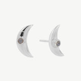 Moon Studs in Moonstone