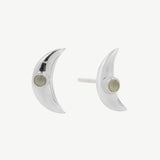 Moon Studs in Opal