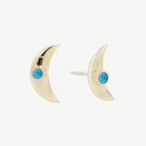 Moon Studs in Turquoise