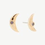 Moon Studs in Moonstone