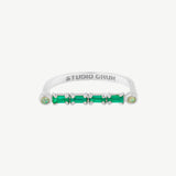 Cha Cha Ring in Green Onyx + Opal