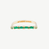 Cha Cha Ring in Green Onyx + Opal