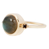 Hidden Star Ring in Labradorite + Black Spinel - Ready to Ship