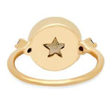 Hidden Star Ring in Green Onyx + Moonstone
