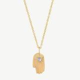 Hamsa Necklace in Moonstone - Ready to Ship