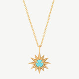 Starburst Necklace in Turquoise - Ready To Ship