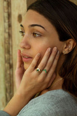Chevron Ring in Black Onyx
