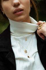 Lace Heart Necklace in Moonstone