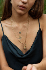 Lone Eye Necklace in Black Spinel