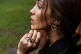 Eyelash Ring in Black Onyx