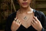 Under The Stars Necklace in Chalcedony
