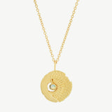 Sun and Moon Charm Necklace in Opal