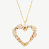 Mosaic Heart Necklace in Pink Cloud Palette