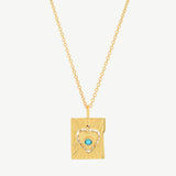 Lace Heart Necklace in Turquoise