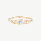 Mona Ring in Moonstone + White Topaz