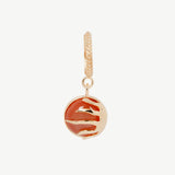 Flame Charm in Peach Moonstone
