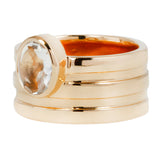 Row Ring in Topaz