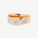 Alex Ring in Moonstone + Moonstone - Ready To Ship