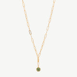 Fortune Teller Necklace in Green Serpentine