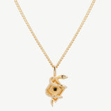 Sidewinder Necklace in Black Spinel