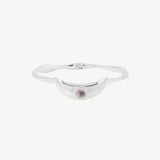 Crescent Ring in Moonstone