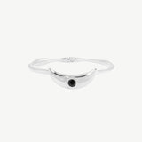 Crescent Ring in Black Spinel