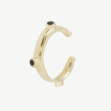 Dot Earcuff in Black Spinel